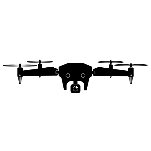 tegnet drone ikon - dronevideo og billeder